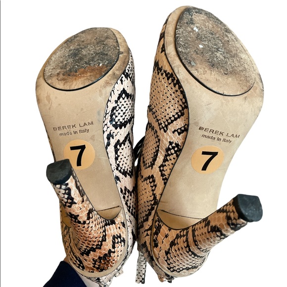 Derek Lam Snake Print Caged heels size 7 - Picture 6 of 16